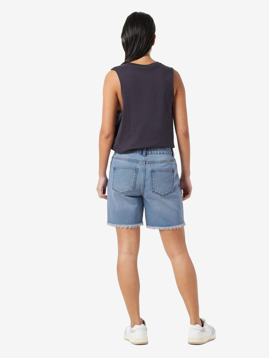 Noisy May NORMAL WAISTED FRILL DENIM SHORTS