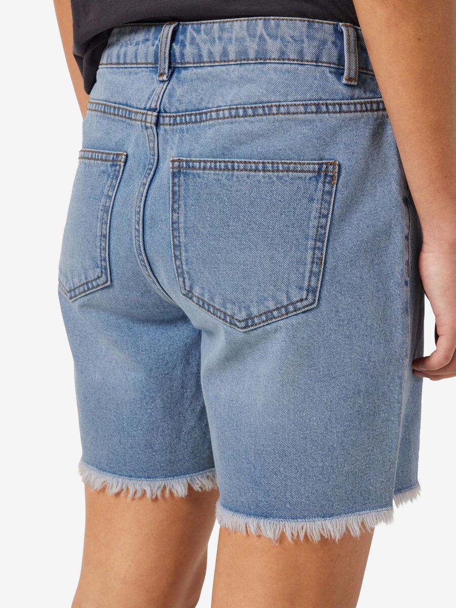 Noisy May NORMAL WAISTED FRILL DENIM SHORTS