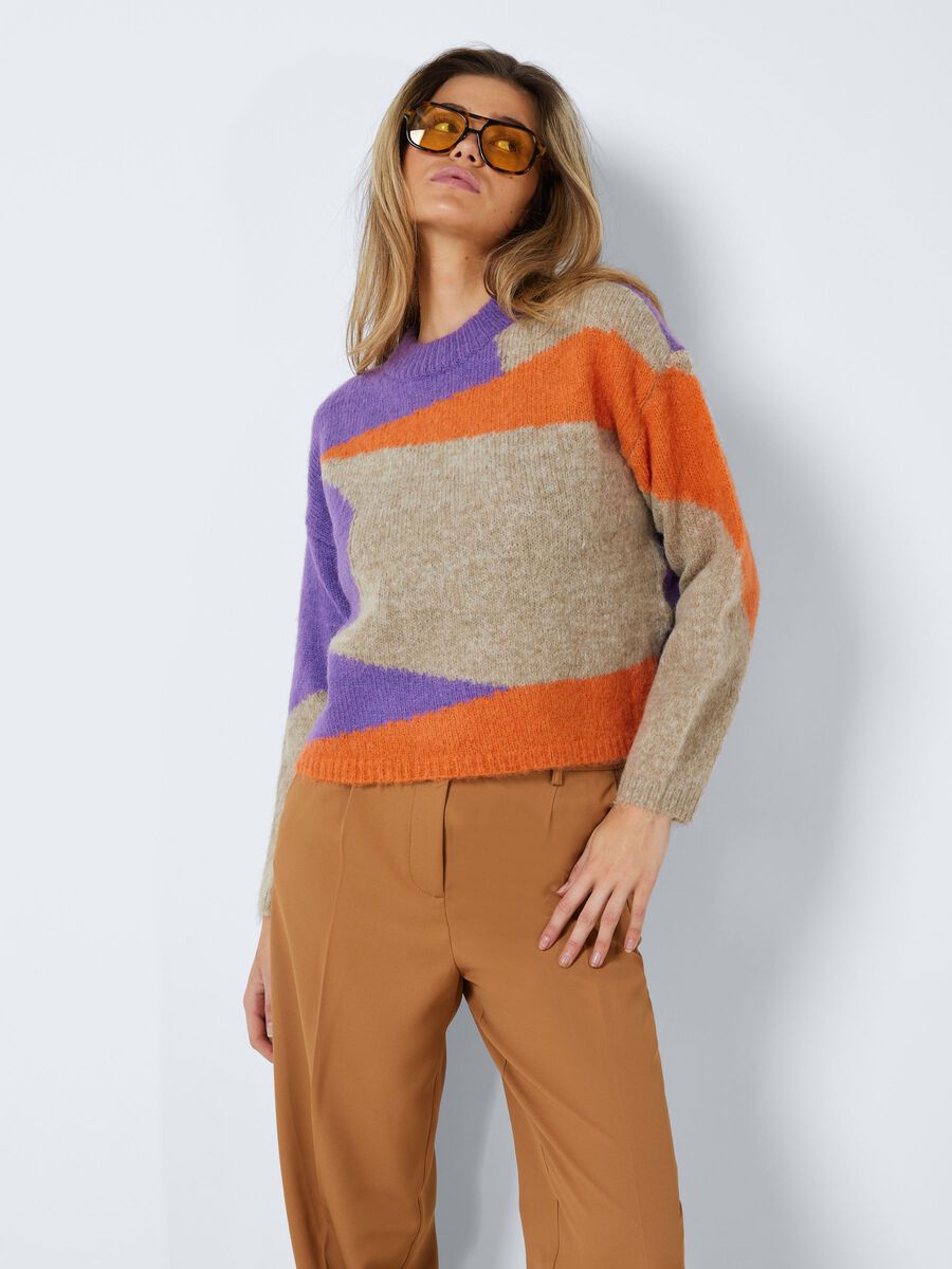 Noisy May MULTI-COLOURED KNITTED PULLOVER