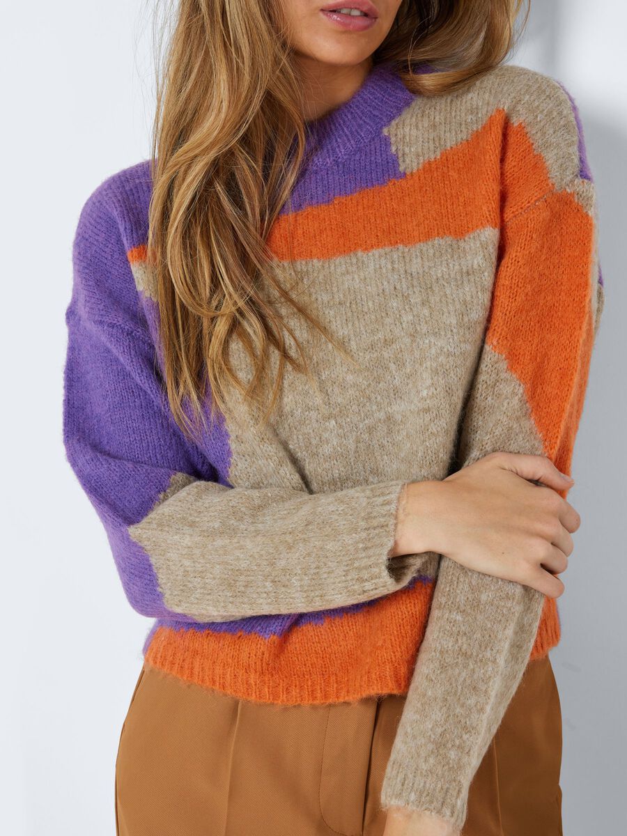 Noisy May MULTI-COLOURED KNITTED PULLOVER