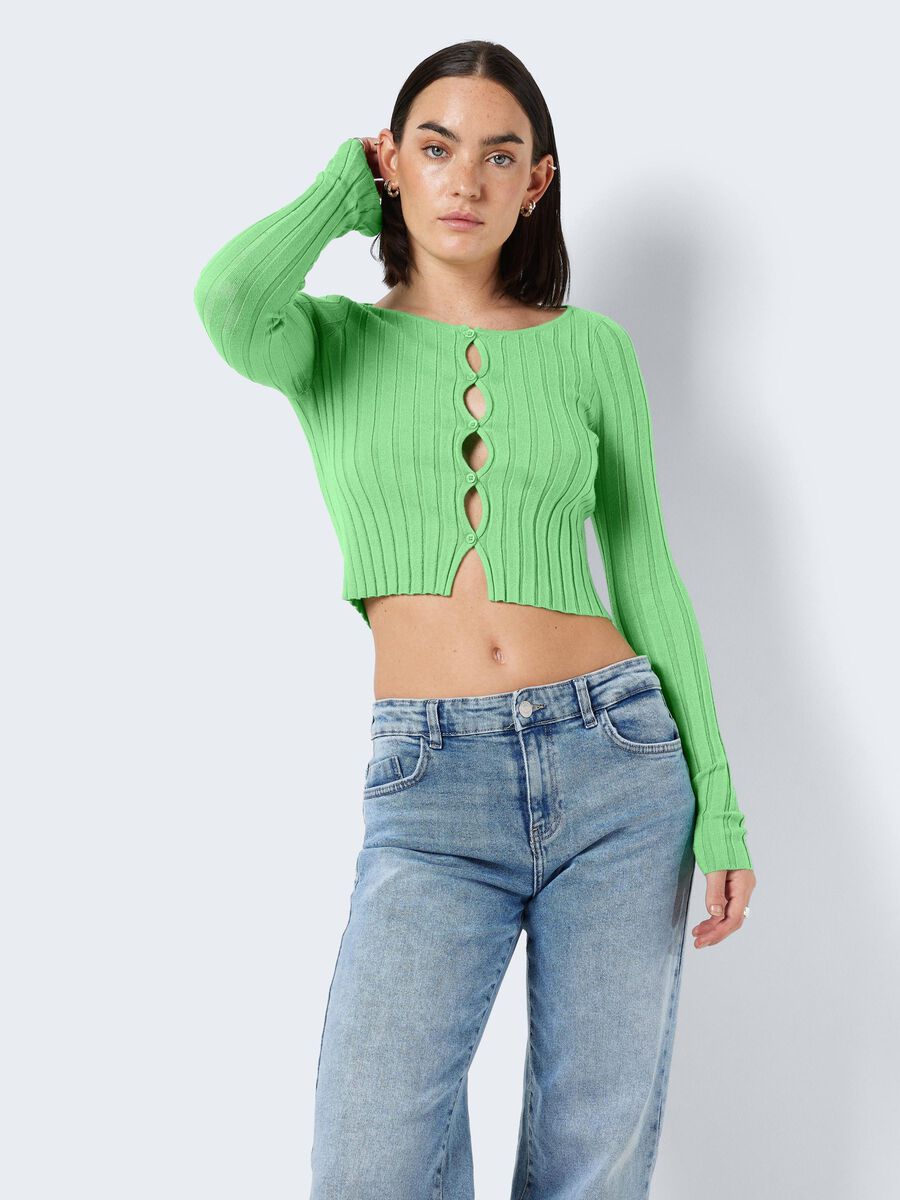 Noisy May KNITTED CUT-OUT CARDIGAN