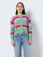 Noisy May STRIPED KNITTED CARDIGAN