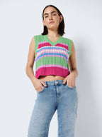 Noisy May MULTI-COLOURED KNITTED TOP