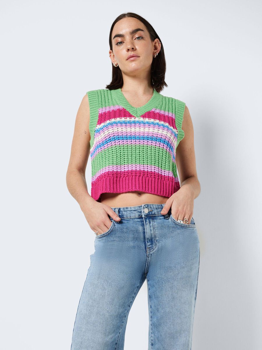 Noisy May MULTI-COLOURED KNITTED TOP