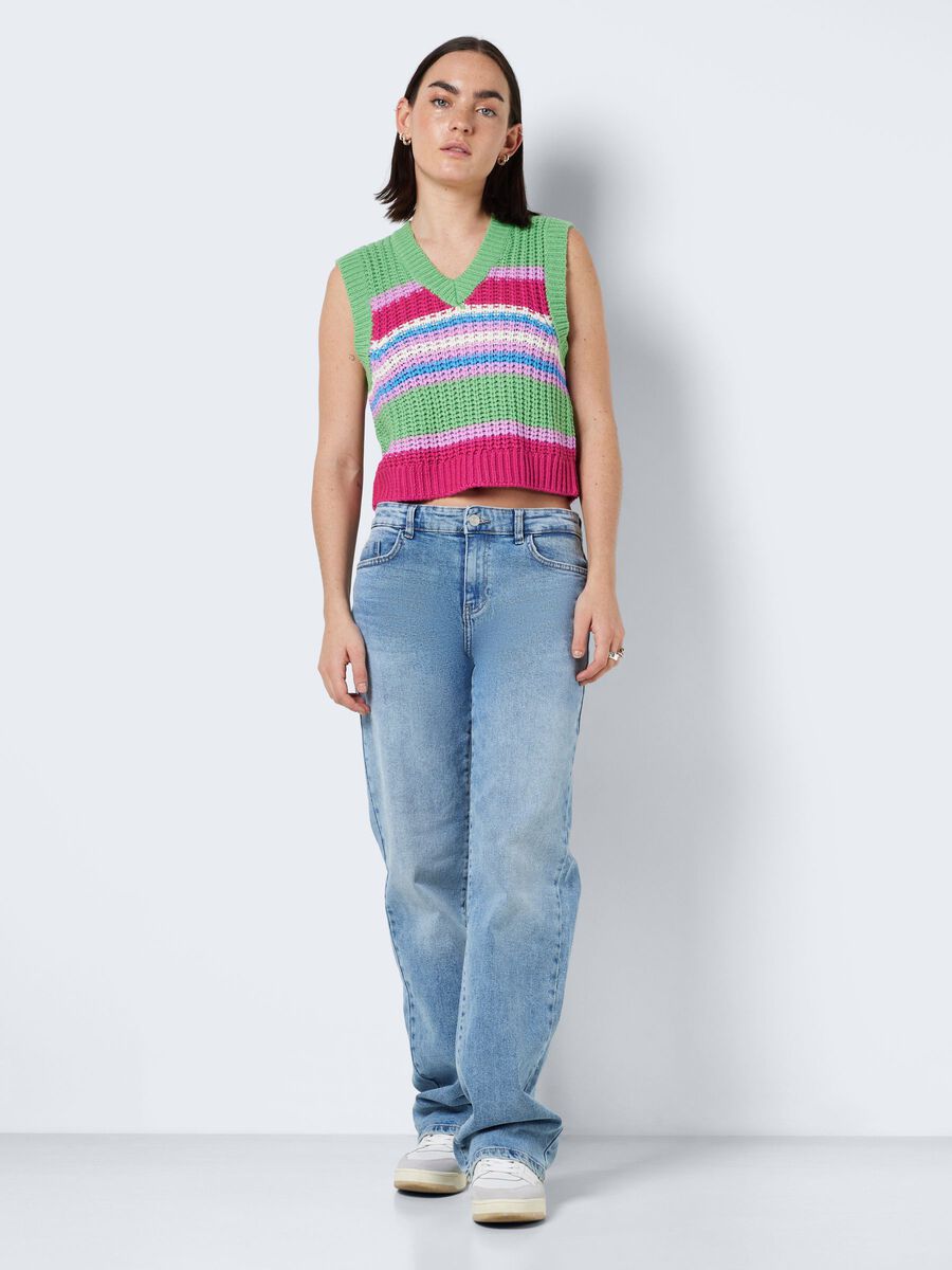 Noisy May MULTI-COLOURED KNITTED TOP