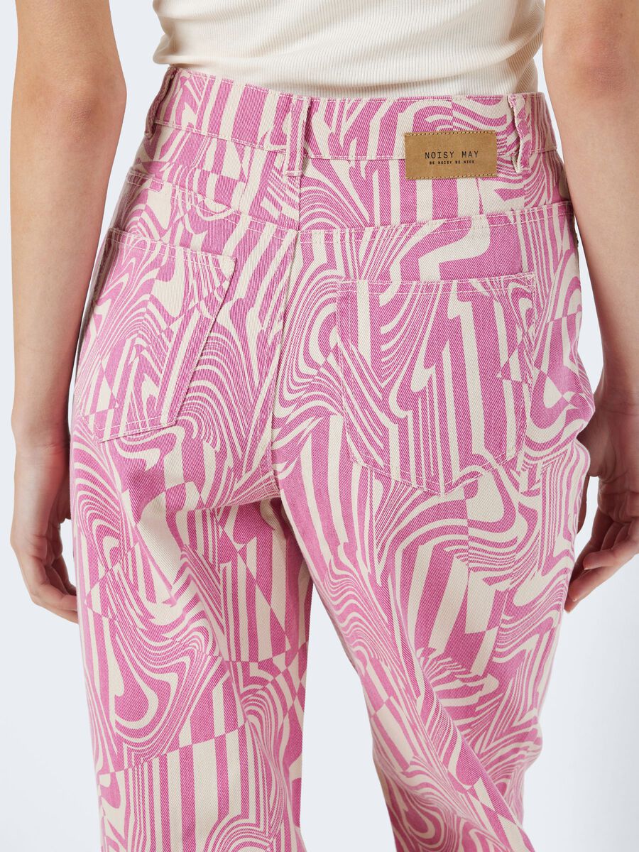 Noisy May NMDREW PRINTET HIGH WAISTED JEANS