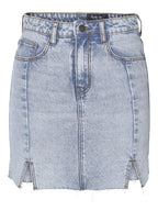 Noisy May HIGH WAISTED SLIT DENIM SKIRT