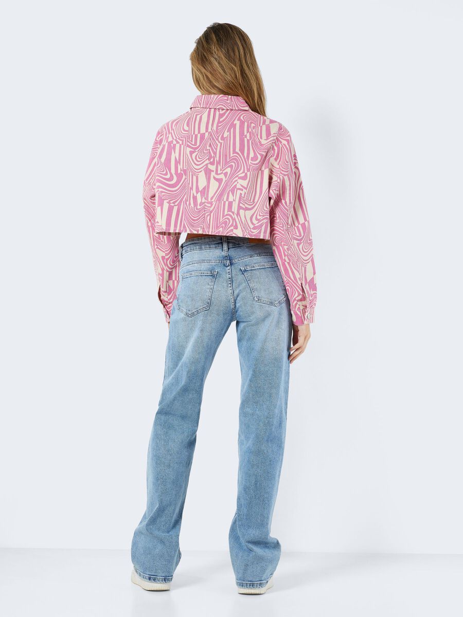 Noisy May CROPPED PRINTET DENIM JACKET