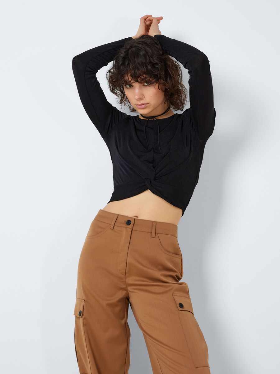 Noisy May LONG SLEEVED KNOT DETAIL TOP