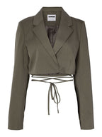 Noisy May CROPPED TIE STRING BLAZER