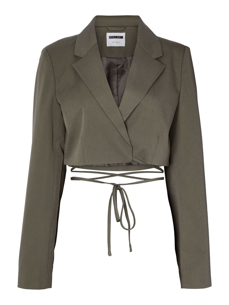 Noisy May CROPPED TIE STRING BLAZER
