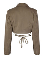 Noisy May CROPPED TIE STRING BLAZER