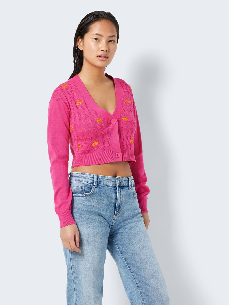 Noisy May EMBROIDERED CARDIGAN