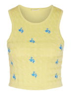 Noisy May EMBROIDERED KNITTED TOP