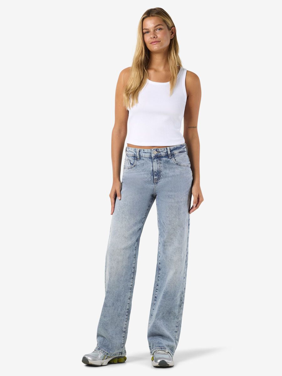 Noisy May NMYOLANDA NORMAL WAISTED WIDE LEG JEANS