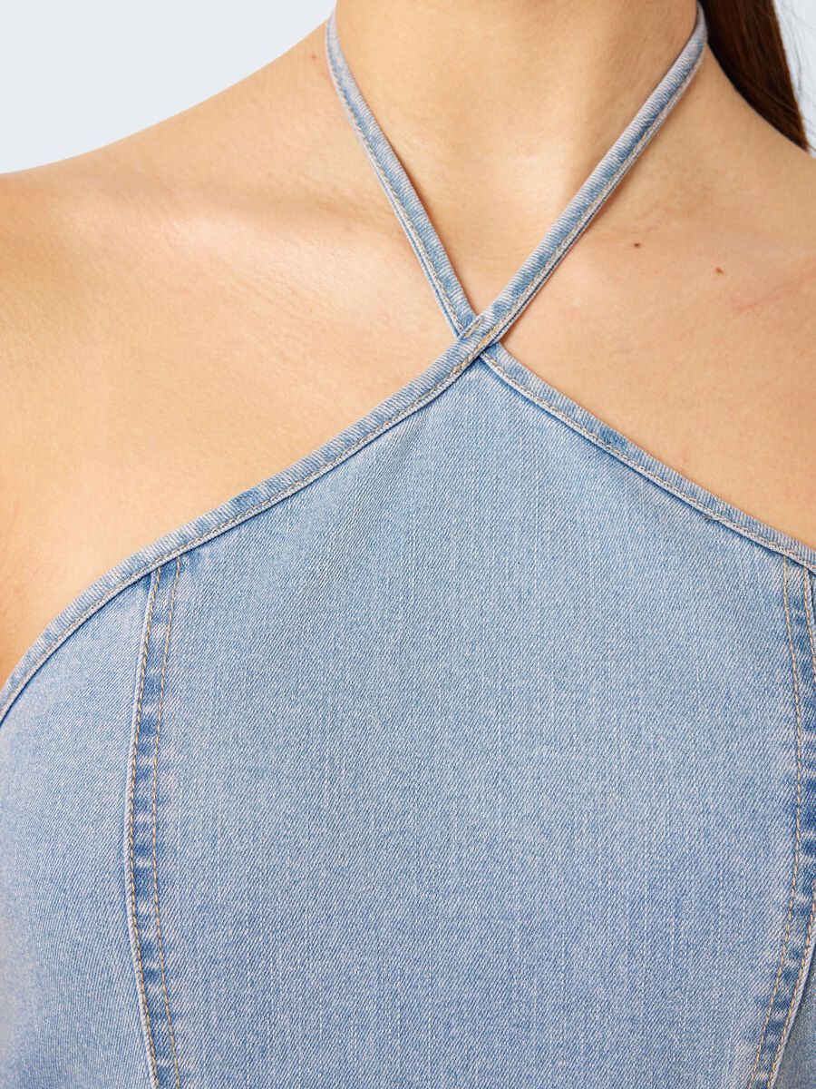 Noisy May HALTERNECK DENIM DRESS