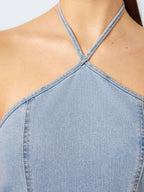 Noisy May HALTERNECK DENIM DRESS