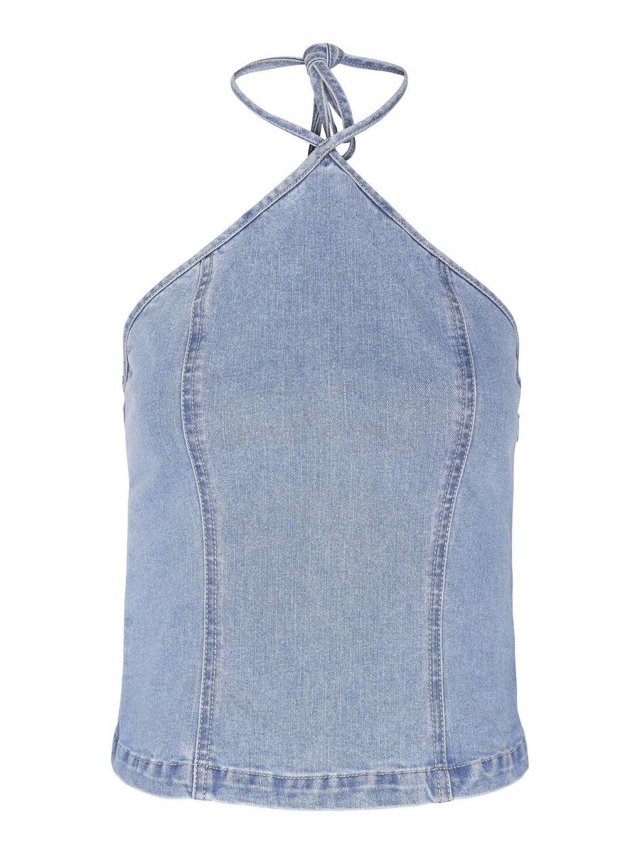 Noisy May DENIM HALTER NECK TOP
