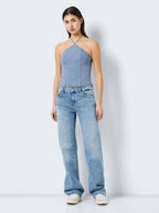 Noisy May DENIM HALTER NECK TOP
