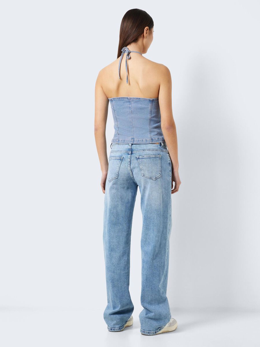 Noisy May DENIM HALTER NECK TOP