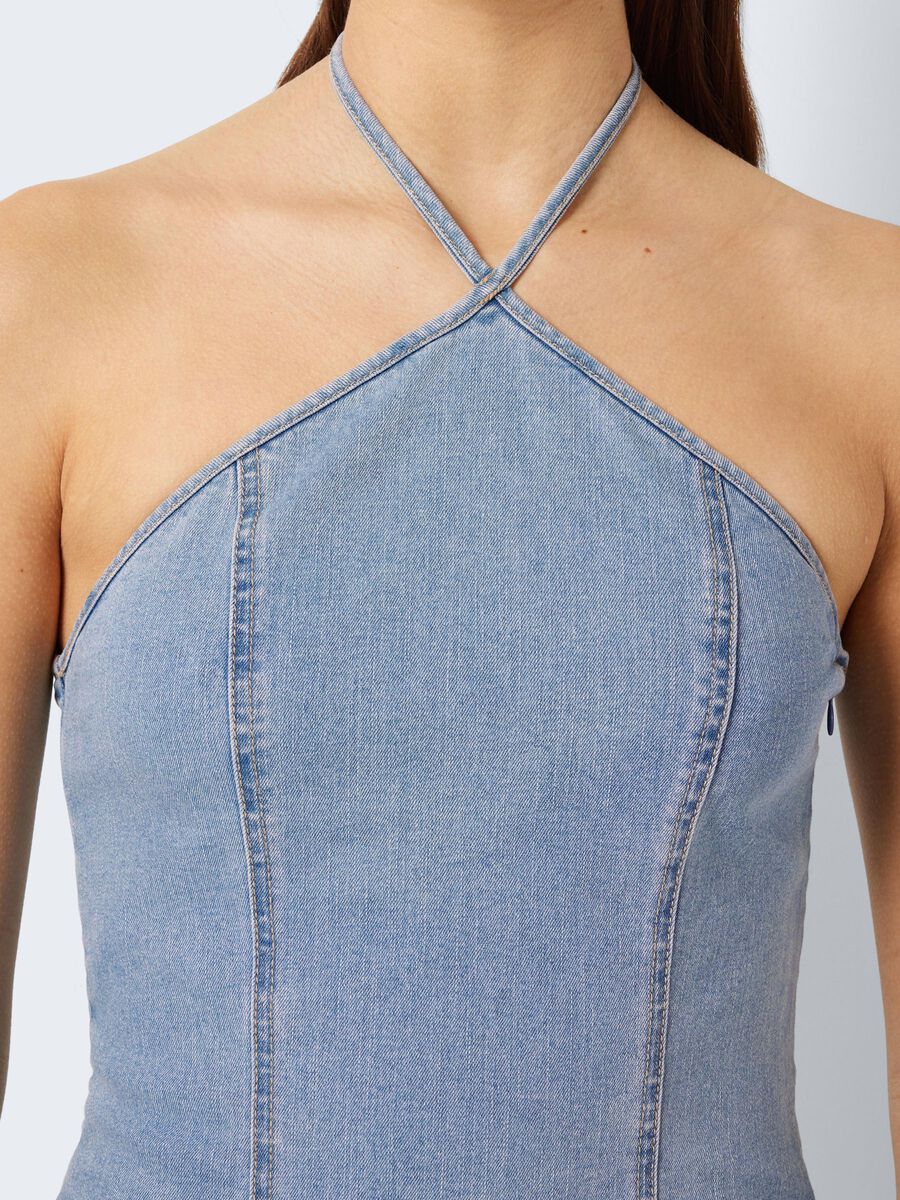 Noisy May DENIM HALTER NECK TOP