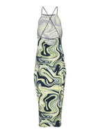 Noisy May PRINTED MIDI DRESS