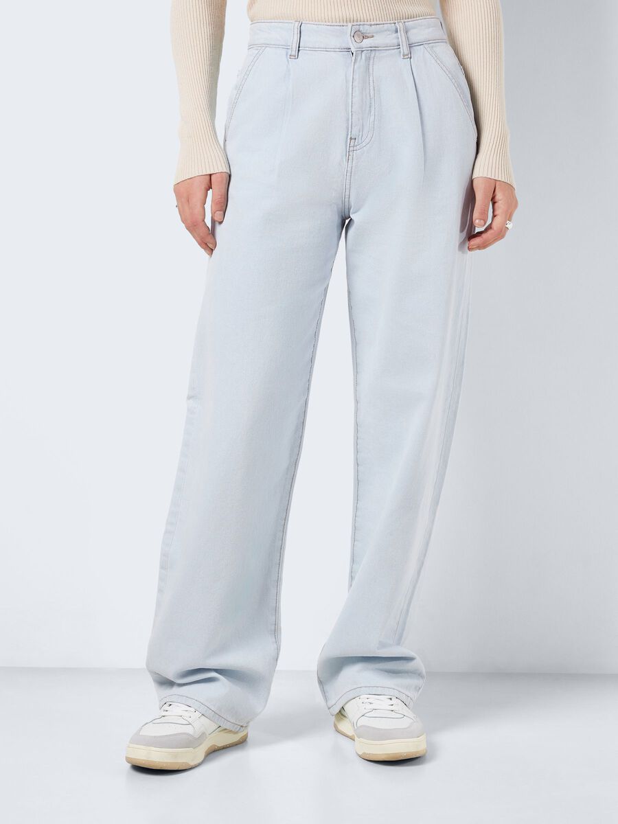 Noisy May NMJOSIE PLEATED HIGH WAISTED JEANS