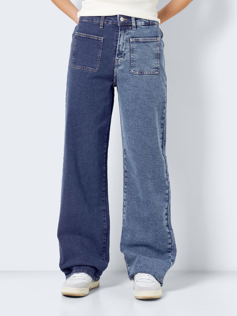 Noisy May TWO-COLOURED HIGH WAISTED JEANS