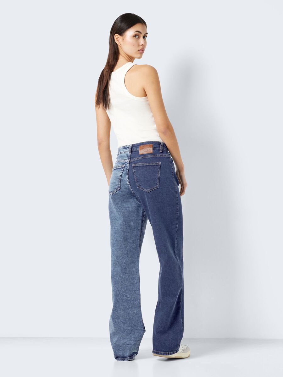 Noisy May TWO-COLOURED HIGH WAISTED JEANS