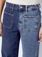Noisy May TWO-COLOURED HIGH WAISTED JEANS