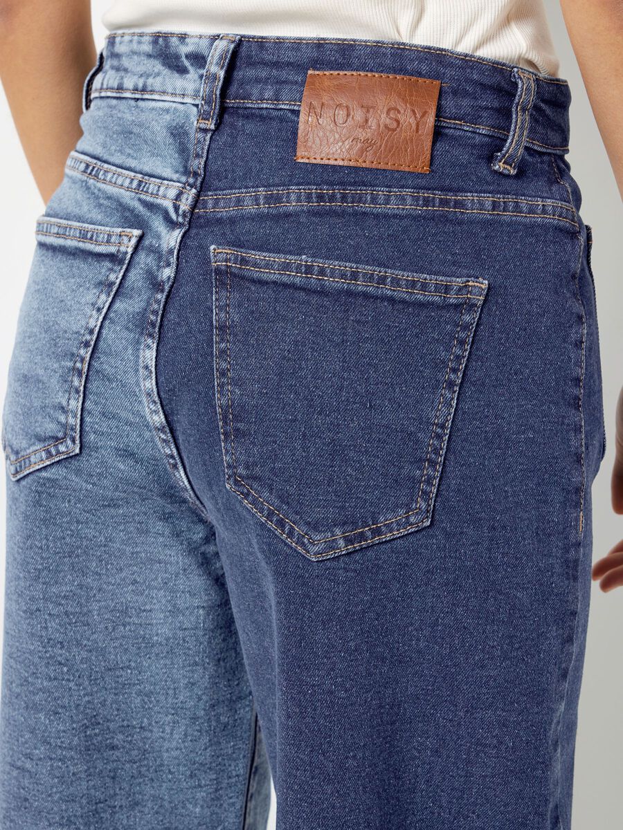 Noisy May TWO-COLOURED HIGH WAISTED JEANS