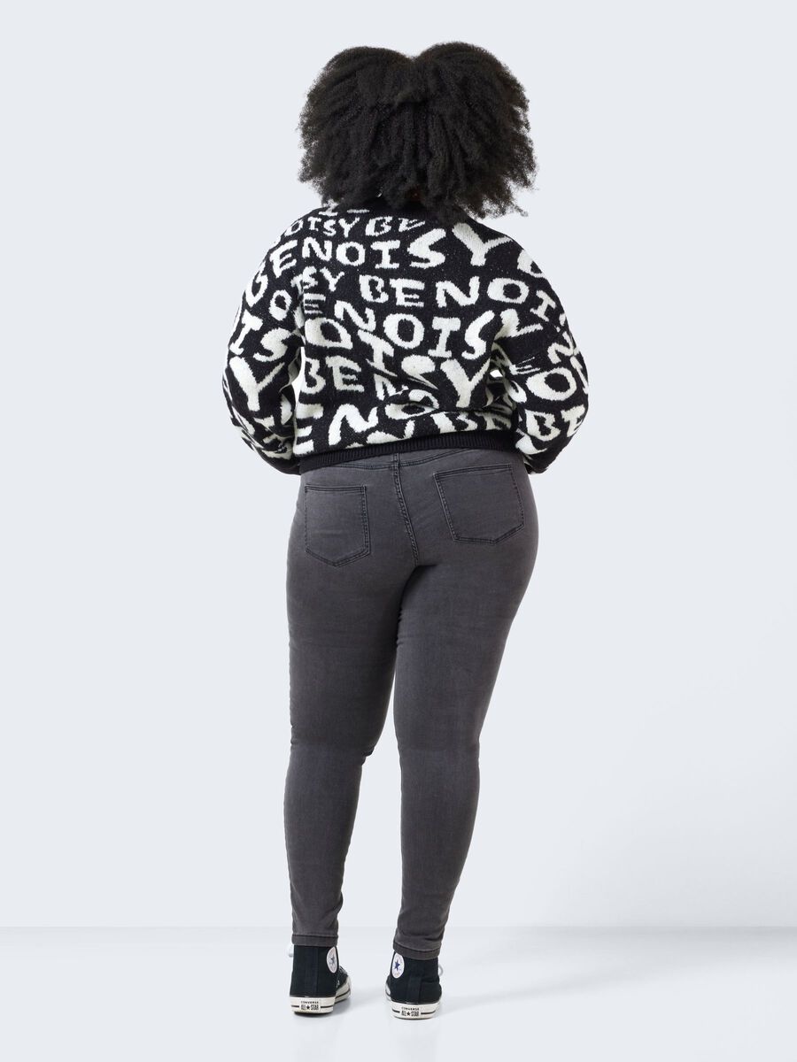 Noisy May CURVE LOGO KNITTED PULLOVER
