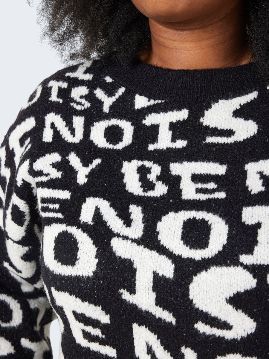 Noisy May CURVE LOGO KNITTED PULLOVER