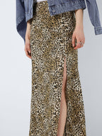 Noisy May LONG LEOPARD PRINTED SKIRT