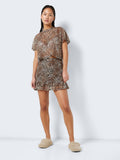 Noisy May SHORT LEOPARD PRINTED SKIRT