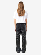 Noisy May HIGH WAISTED FAUX LEATHER TROUSERS