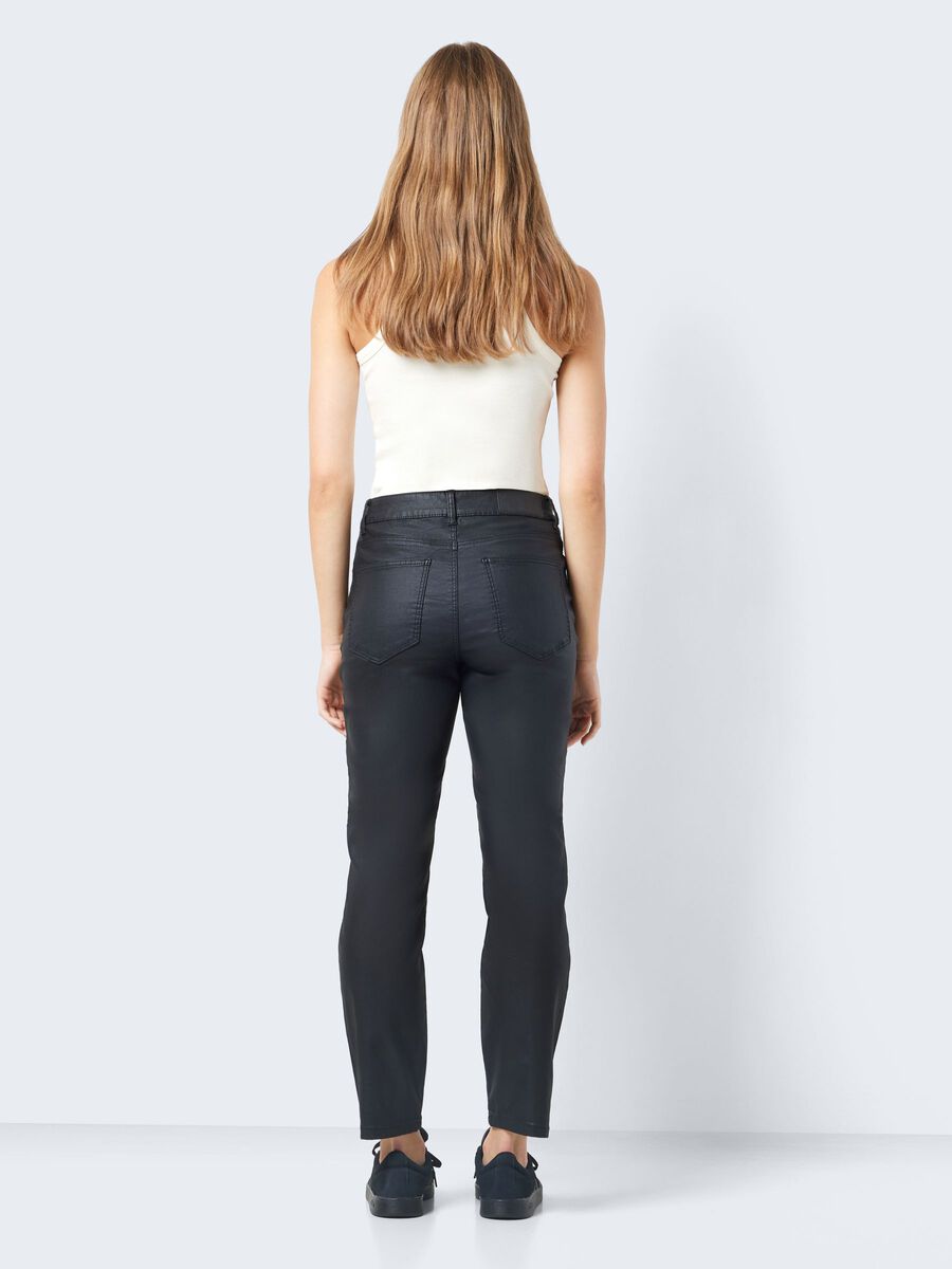 Noisy May NMMONI CROPPED COATED STRAIGHT FIT JEANS