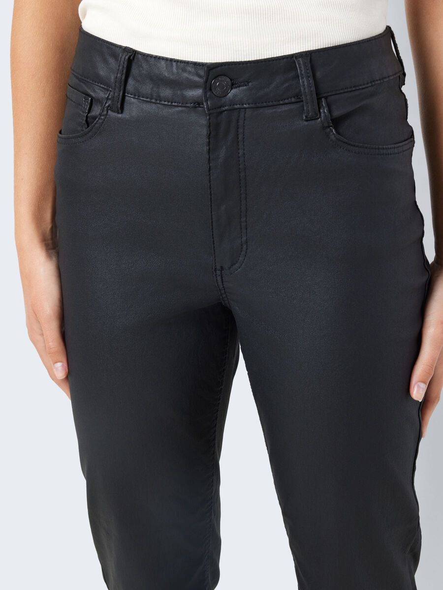 Noisy May NMMONI CROPPED COATED STRAIGHT FIT JEANS