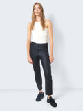 Noisy May NMMONI CROPPED COATED STRAIGHT FIT JEANS
