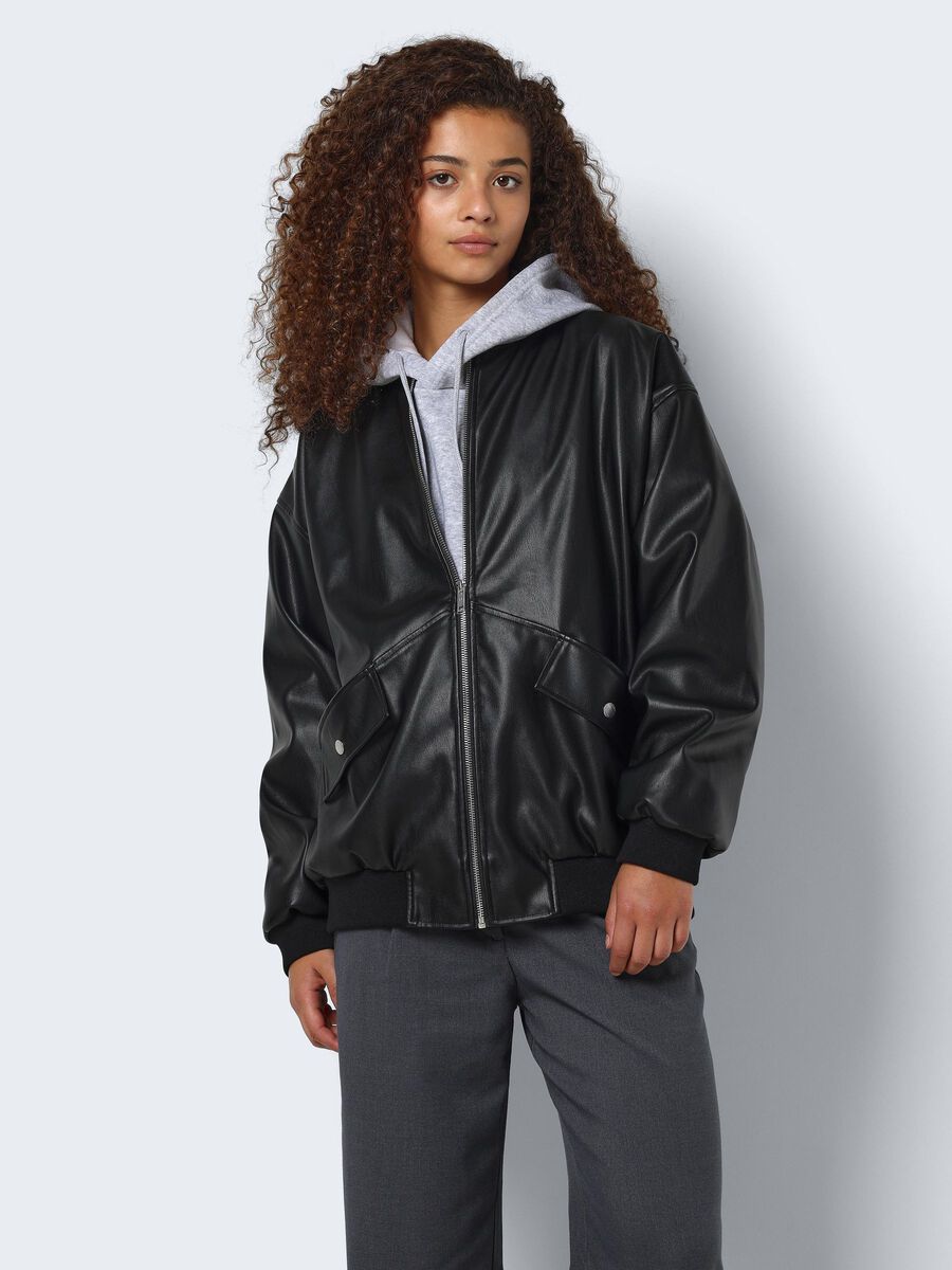 Noisy May FAUX LEATHER BOMBER JACKET