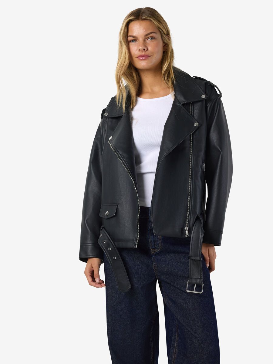 Noisy May OVERSIZE FAUX LEATHER JACKET