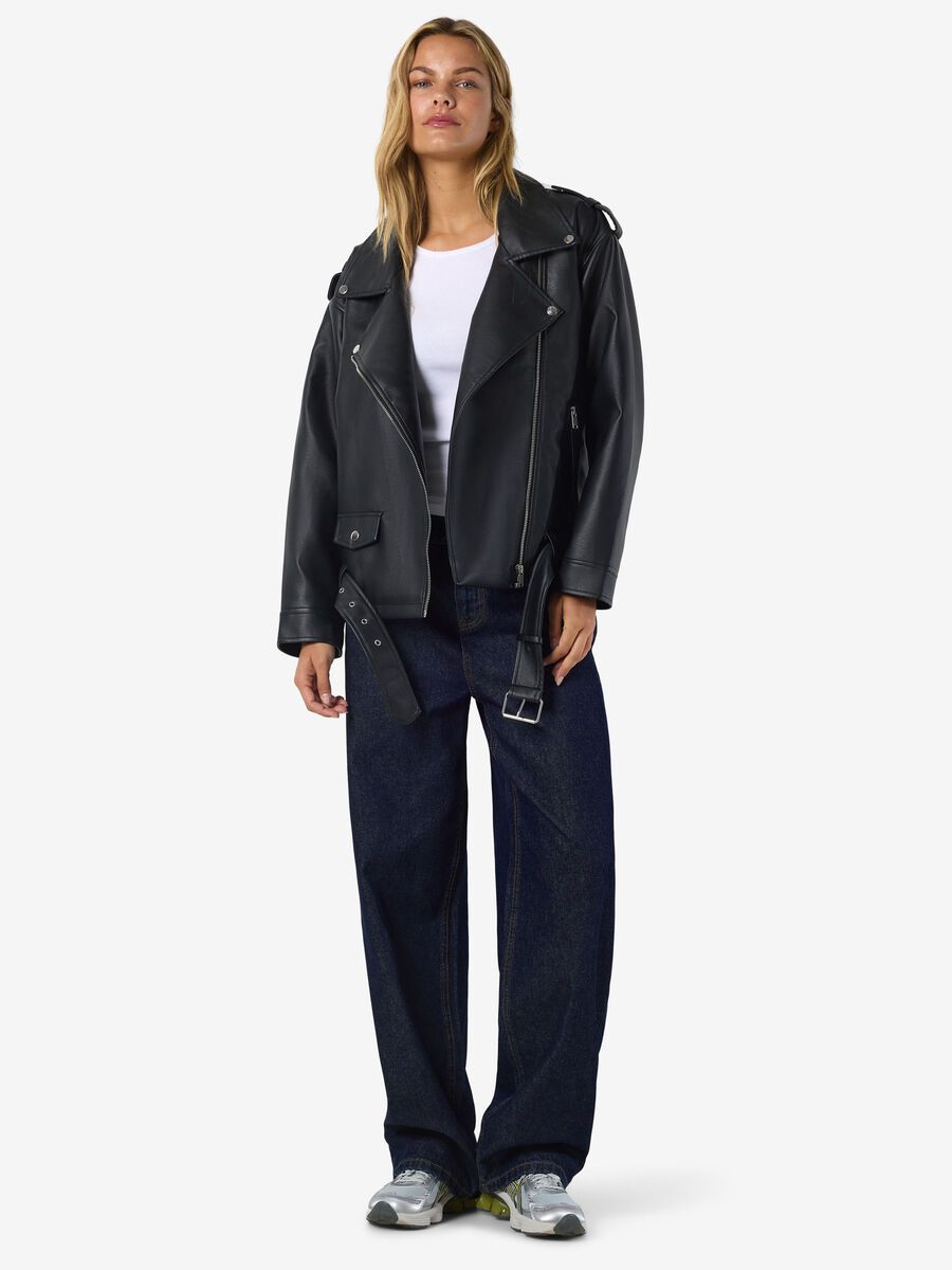 Noisy May OVERSIZE FAUX LEATHER JACKET