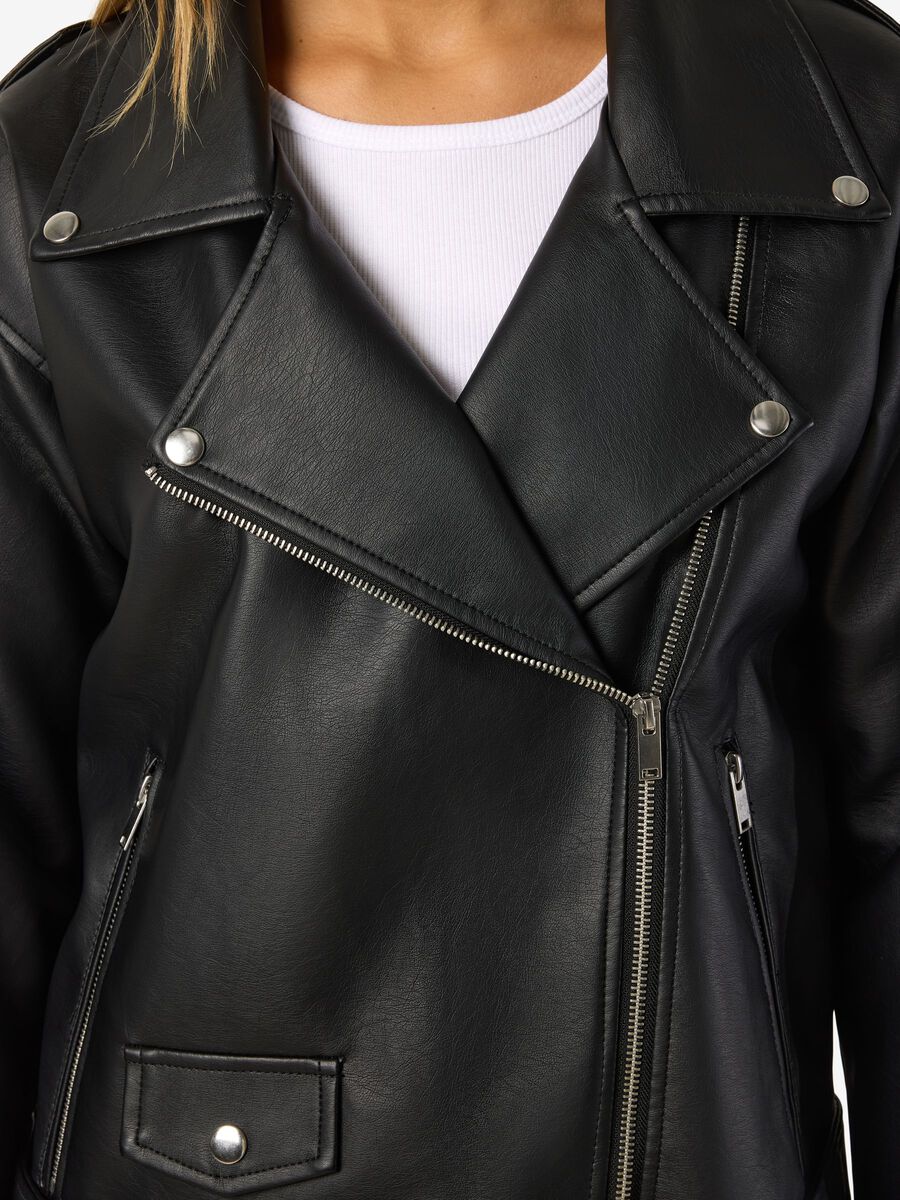 Noisy May OVERSIZE FAUX LEATHER JACKET