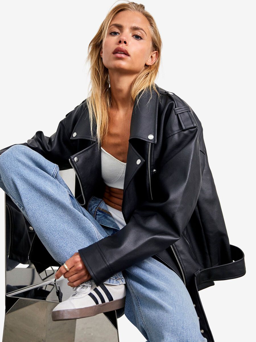 Noisy May OVERSIZE FAUX LEATHER JACKET
