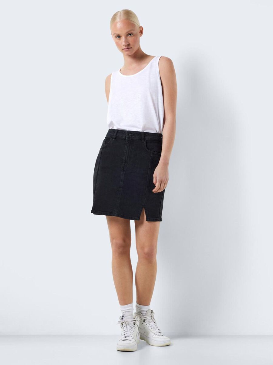 Noisy May SHORT SLIT DENIM SKIRT