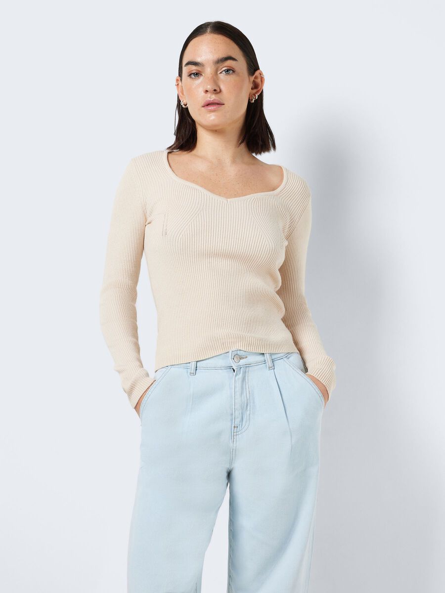 Noisy May SCOOP NECK KNITTED PULLOVER