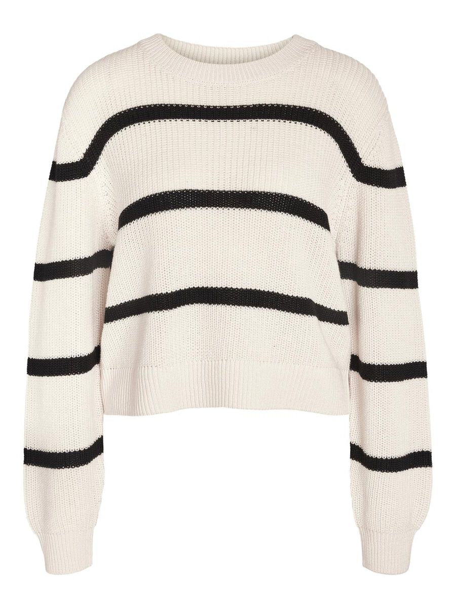 Noisy May STRIPED KNITTED PULLOVER