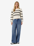 Noisy May STRIPED KNITTED PULLOVER