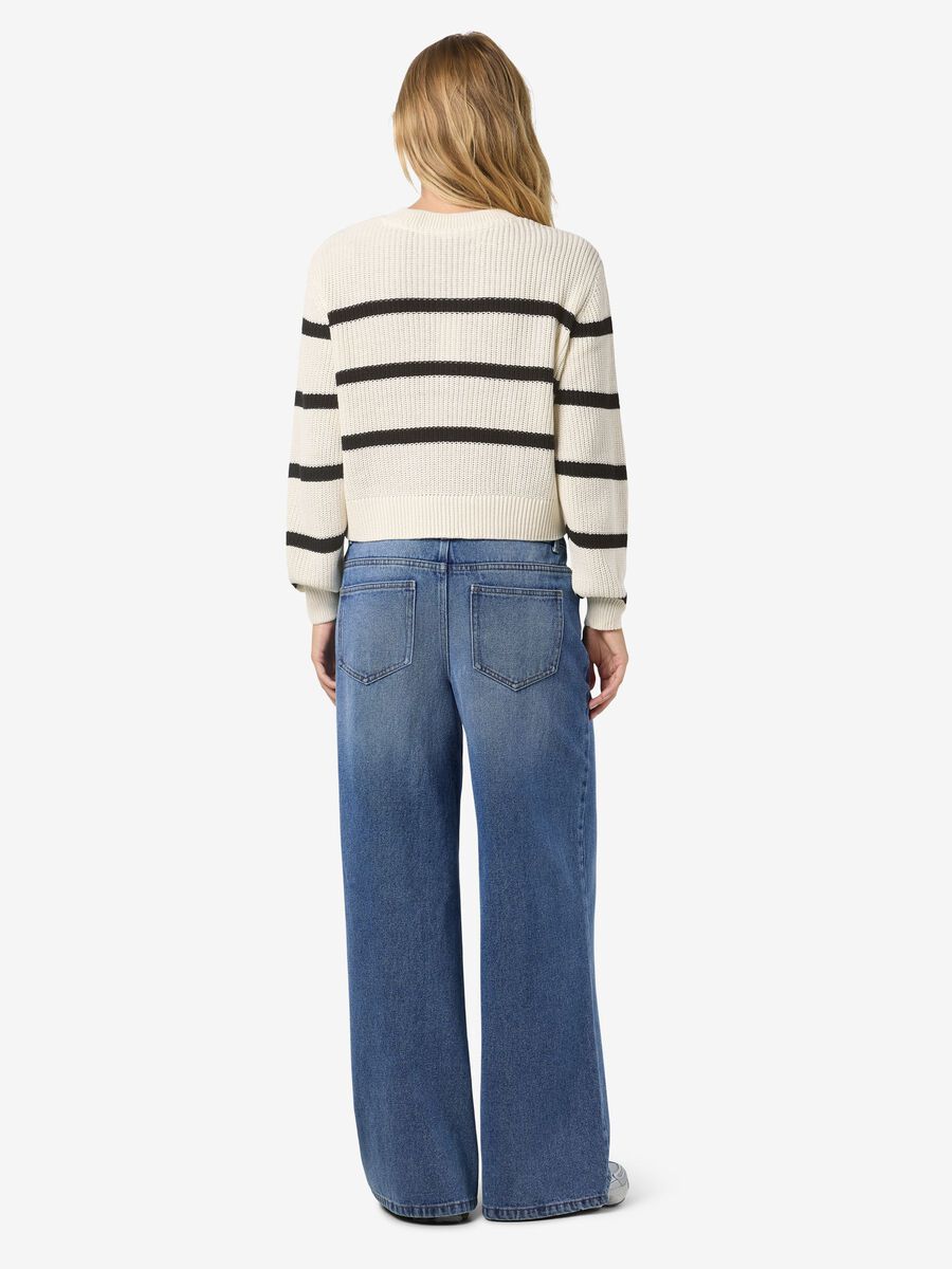 Noisy May STRIPED KNITTED PULLOVER