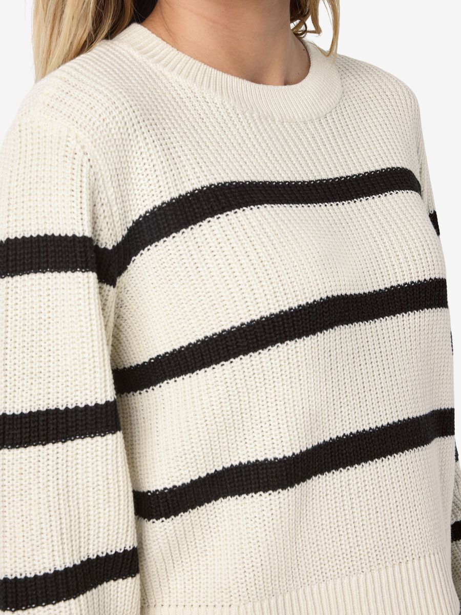 Noisy May STRIPED KNITTED PULLOVER